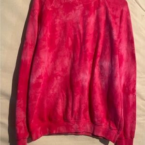 - Perfectwhitetee Pink Magenta Tie Dye Crewneck Sweatshirt Top Small Mediu…